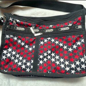 Patriotic LeSportsac Expandable Crossbody Book Bag, EUC